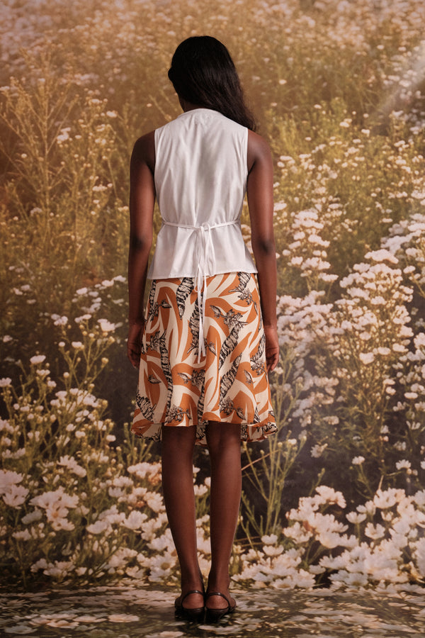 Bias Midi Skirt In Print