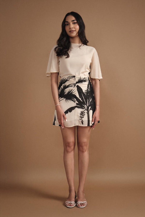 Waist Gather Mini In Print