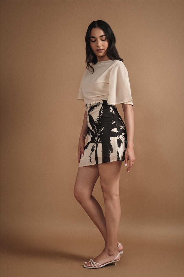 Waist Gather Mini In Print