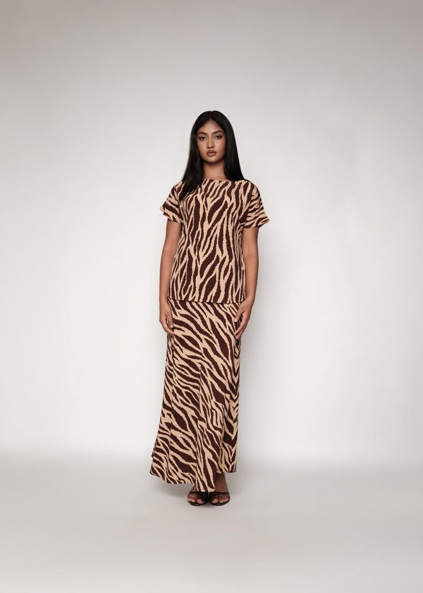 Bias Maxi Skirt In Print