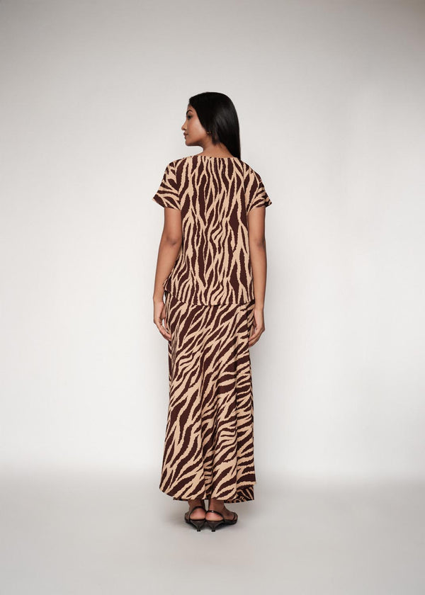 Bias Maxi Skirt In Print