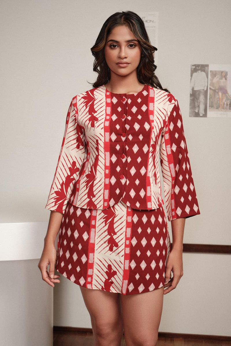 High Waist Mini Skirt In Print – Shay International