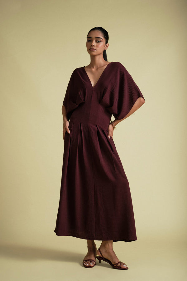 Lyla Midi In Burgundy