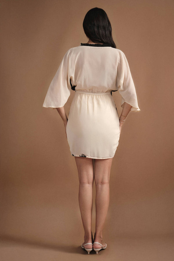 Front Tie Shift Mini In Print