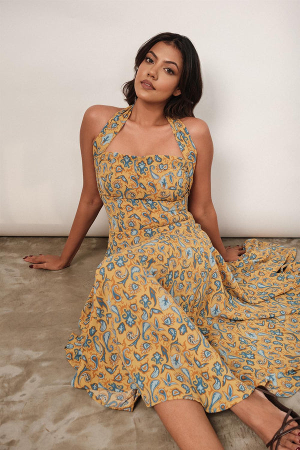 Paisley Halter Maxi In Print