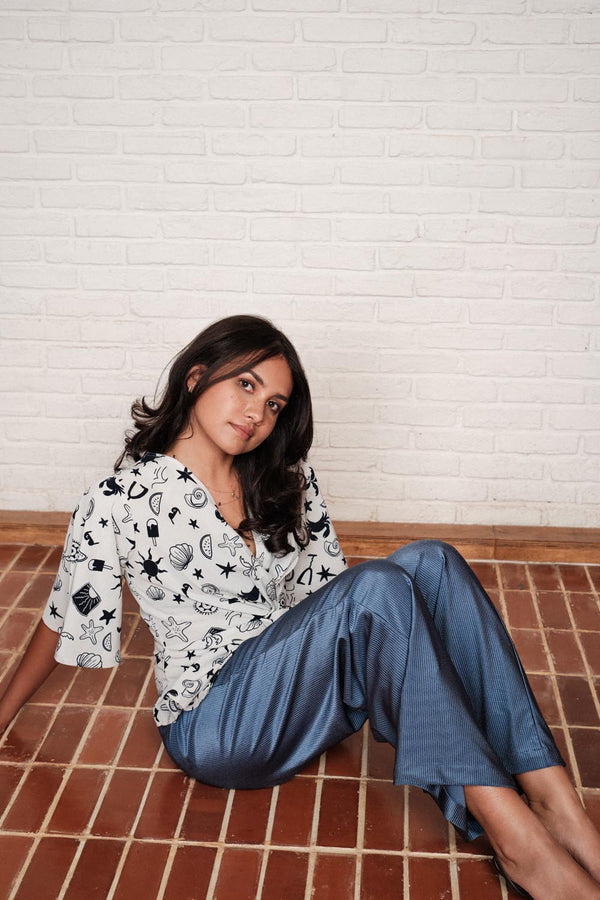 Front Twist Top In Print