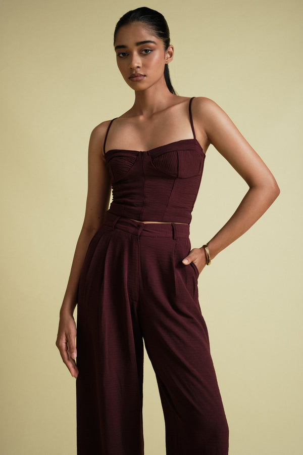 Kai Pant in Burgundy