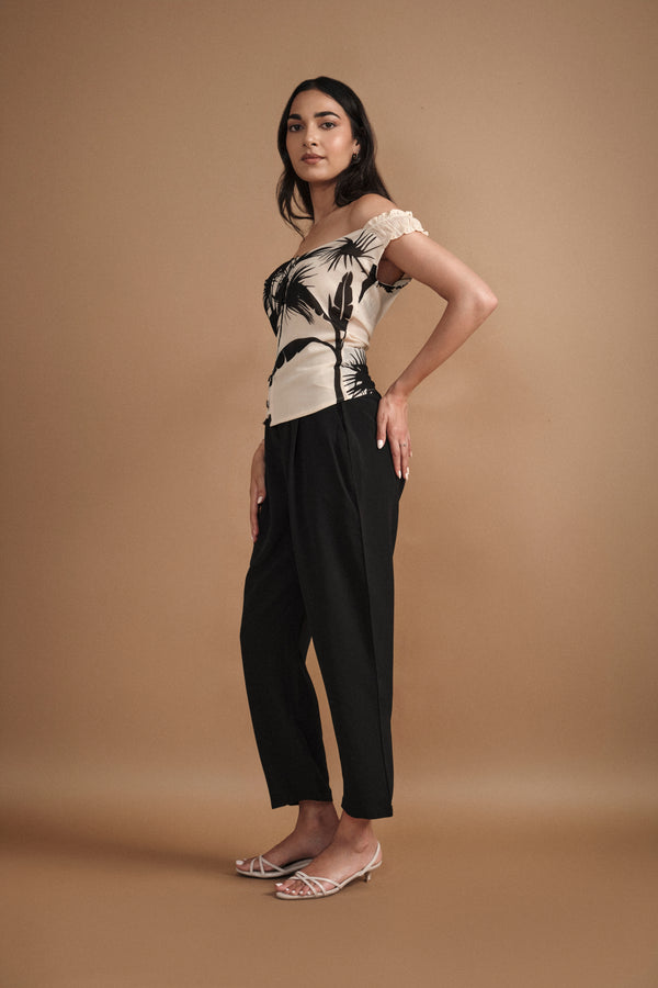 Off Shoulder Button Top