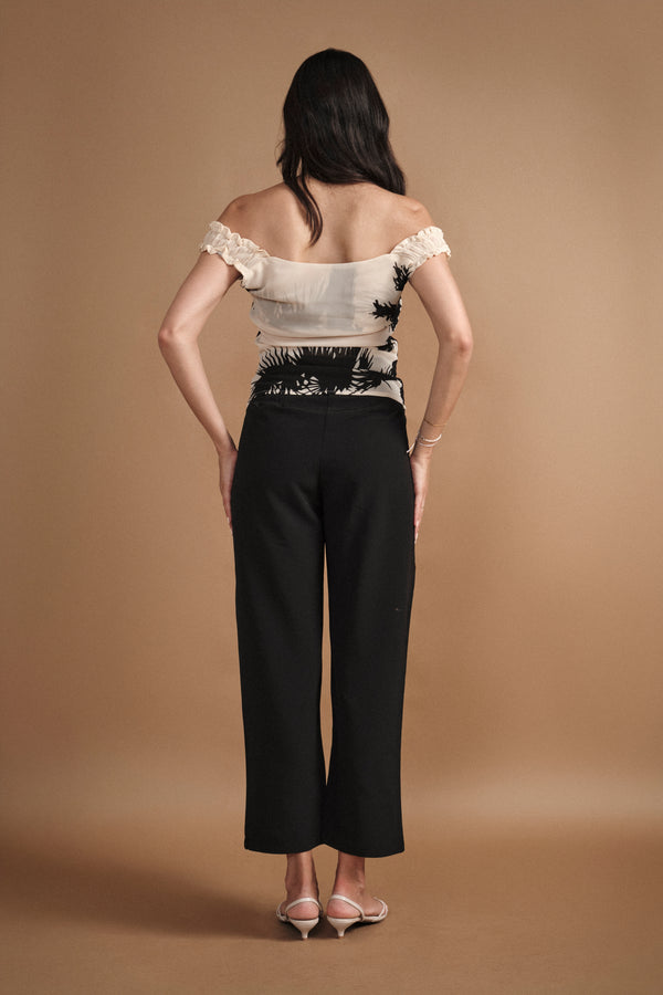 Off Shoulder Button Top