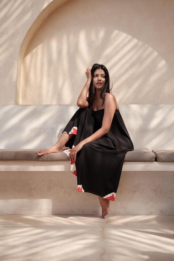 Black Strap Shift Maxi