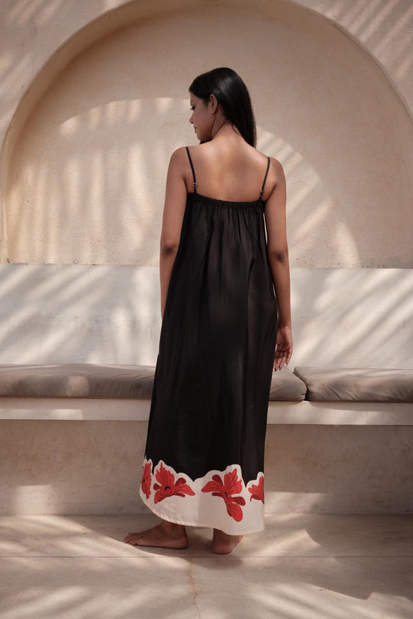 Black Strap Shift Maxi