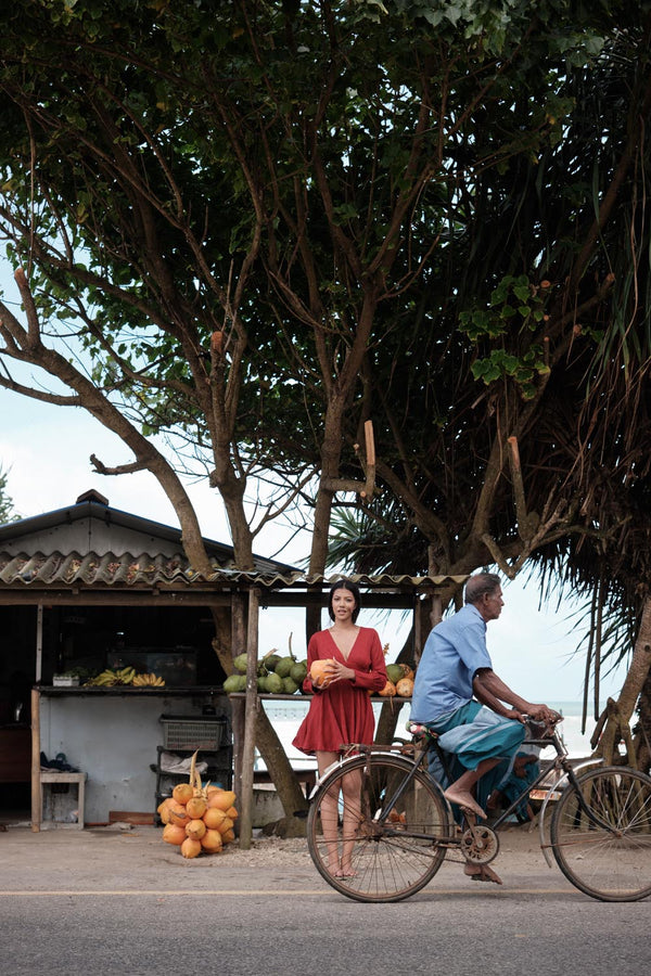 Long Sleeve Deep Neck Mini