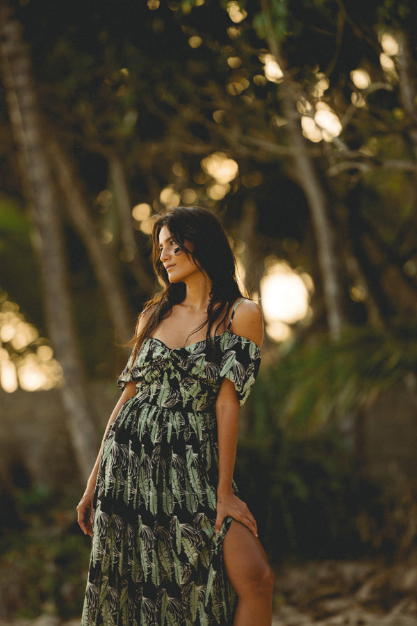Strap Slit Maxi In Print