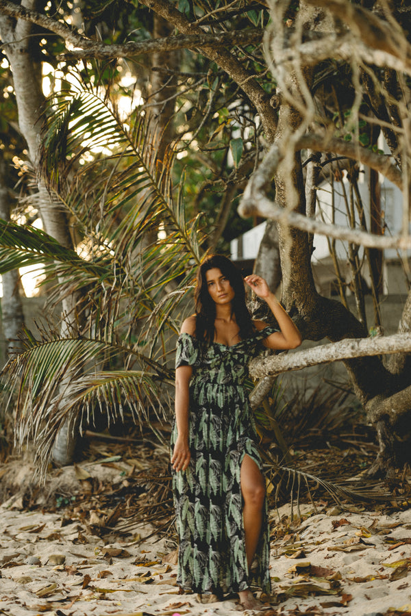Strap Slit Maxi In Print