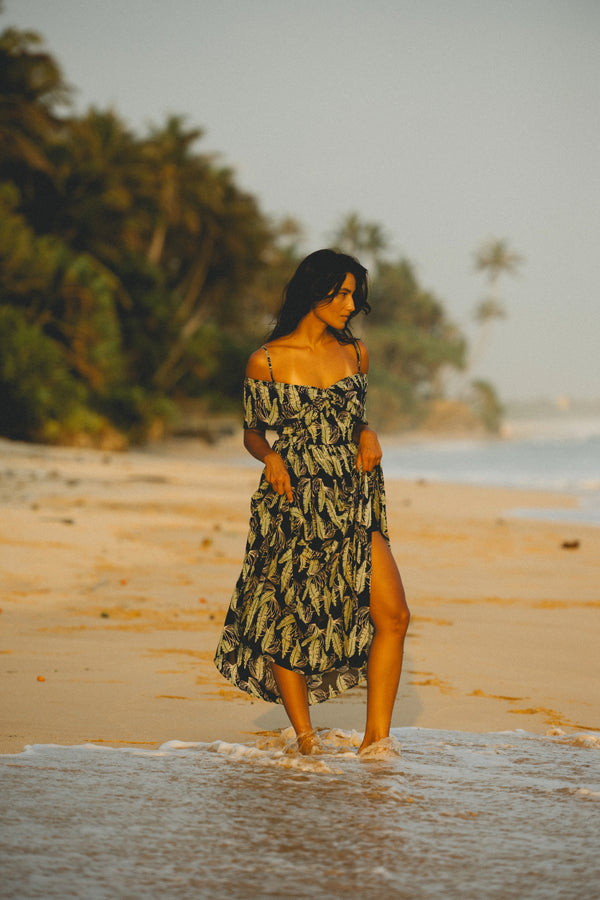 Strap Slit Maxi In Print