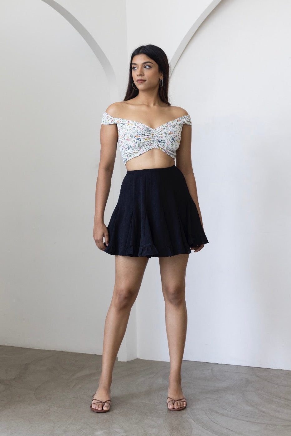 Back Smocked Crop In Print – Shay International