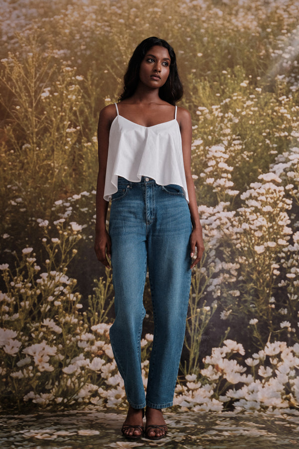 Cotton Cami Top In White