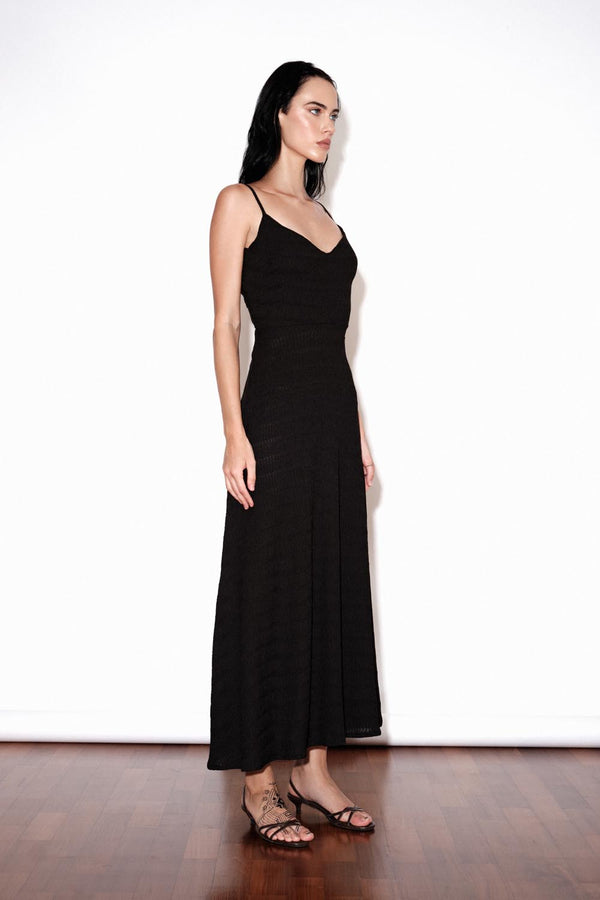 Back Tie Strap Maxi In Black