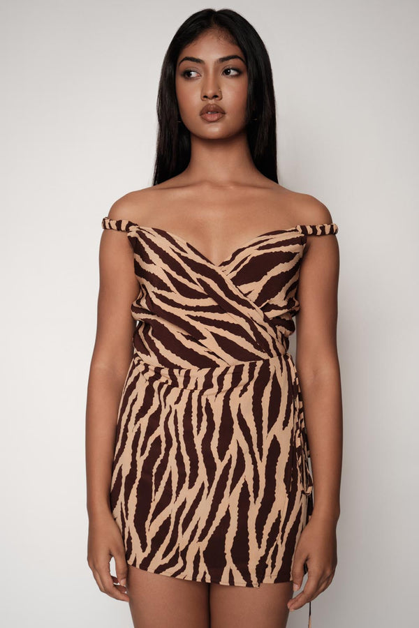 Wrap Around Romper In Print