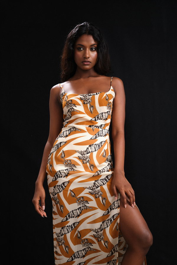 Front Slit Strap Maxi